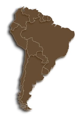 South America map vector